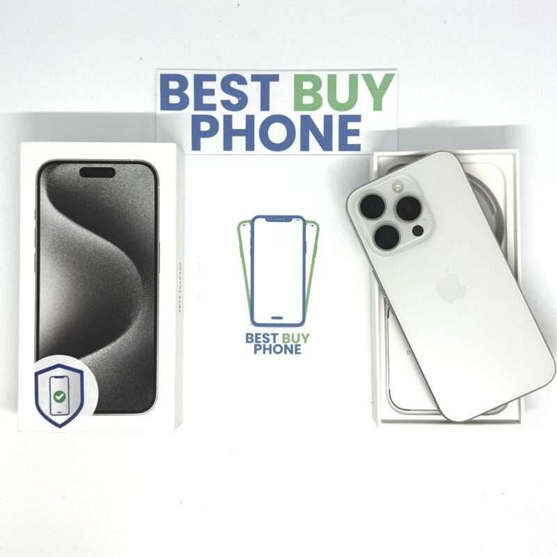 iPhone 15 Pro 128GB wit /krasvrij /91% batt /garantie