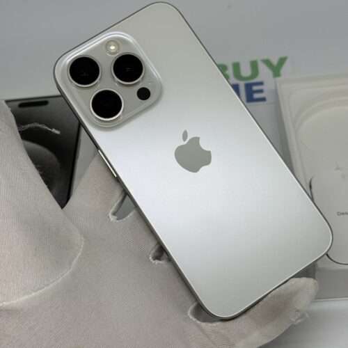 iPhone 15 Pro 128GB wit /krasvrij /91% batt /garantie