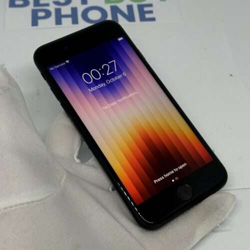 iPhone SE 2022 128GB zwart /kras vrij scherm /99% batt /garantie