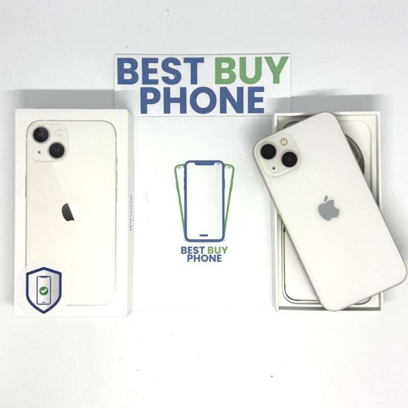 iPhone 13 128GB wit /krasvrij /98% batt /garantie