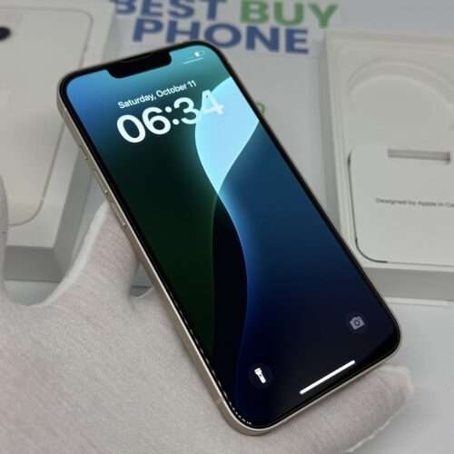 iPhone 13 128GB wit /krasvrij /98% batt /garantie