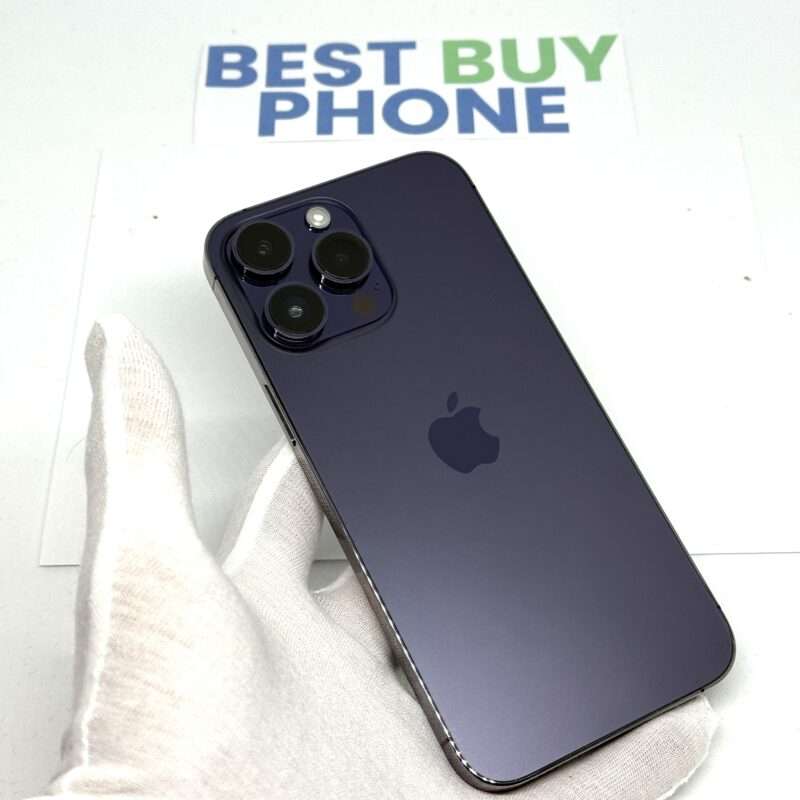 iPhone 14 Pro Max 128GB paars /krasvrij /100% batt /garantie