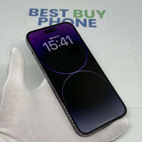 iPhone 14 Pro Max 128GB paars /krasvrij /100% batt /garantie