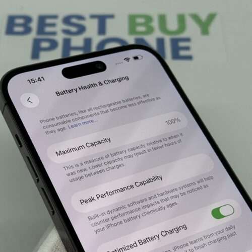 iPhone 14 Pro Max 128GB paars /krasvrij /100% batt /garantie