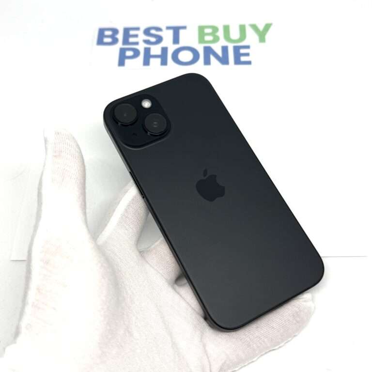 iPhone 15 128GB zwart E-sim /100% batt /krasvrij /garantie