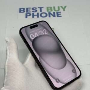 iPhone 15 128GB zwart E-sim /100% batt /krasvrij /garantie