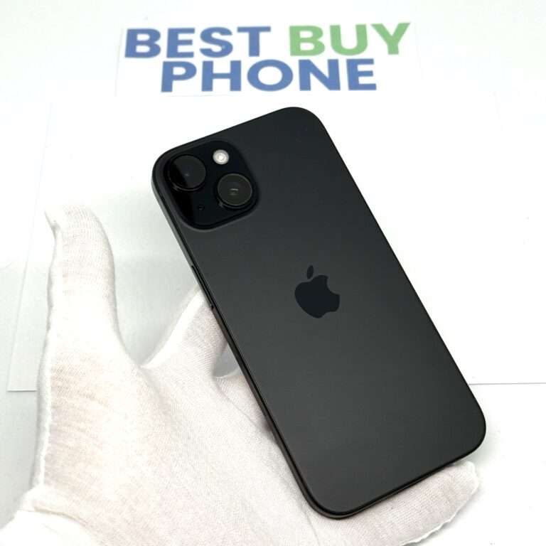 iPhone 15 128GB zwart E-sim /100% batt /krasvrij glas /garantie