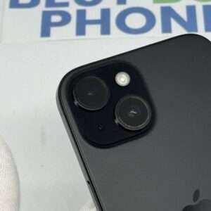 iPhone 15 128GB zwart E-sim /100% batt /krasvrij glas /garantie