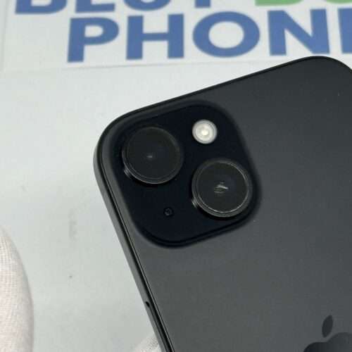 iPhone 15 128GB zwart E-sim /100% batt /krasvrij glas /garantie