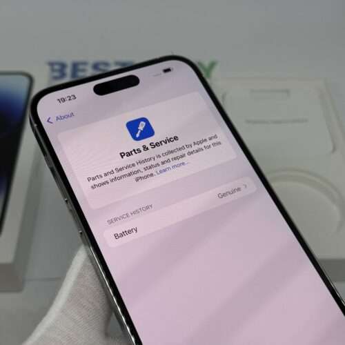 iPhone 14 Pro Max 1TB zilver /krasvrij /100% batt /garantie
