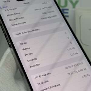 iPhone 14 Pro Max 1TB zilver /krasvrij /100% batt /garantie
