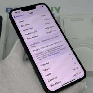 iPhone 13 256GB zwart /zeer net /100% batt /garantie