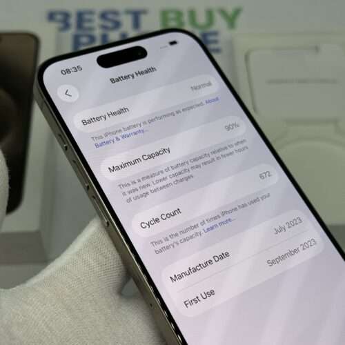 IMG_1135 iPhone 15 Pro 128GB naturel /zeer net /90% batt /garantie
