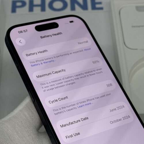 iPhone 15 Pro 256GB blauw /zeer net /92% batt /garantie
