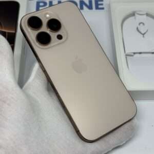 iPhone 16 Pro 128GB goud /krasvrij /96% batt /garantie