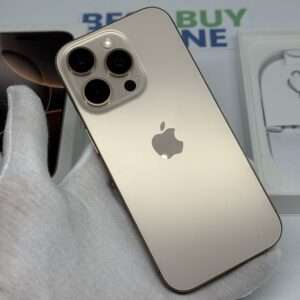 iPhone 16 Pro 128GB goud /krasvrij /96% batt /garantie