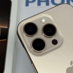 iPhone 16 Pro 128GB goud /krasvrij /96% batt /garantie