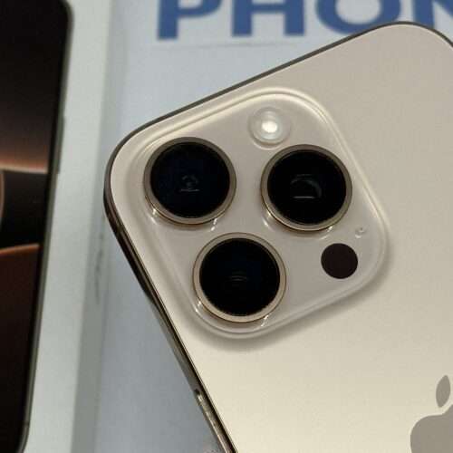 iPhone 16 Pro 128GB goud /krasvrij /96% batt /garantie