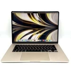 MacBook Air 15 inch M3 256GB sterrenlicht /krasvrij /100% batt /garantie