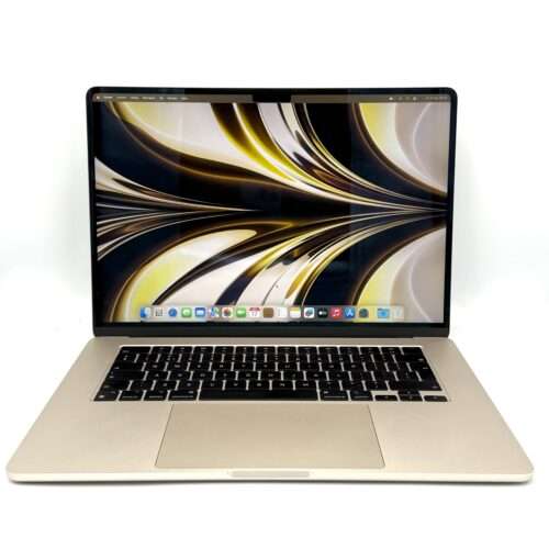 MacBook Air 15 inch M3 256GB sterrenlicht /krasvrij /100% batt /garantie