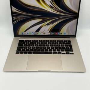 MacBook Air 15 inch M3 256GB sterrenlicht /krasvrij /100% batt /garantie