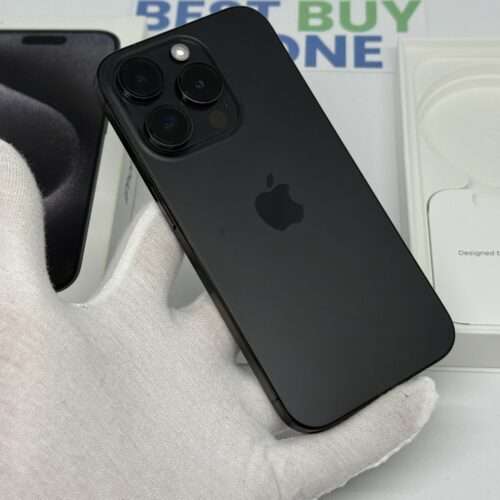 iPhone 15 Pro 256GB zwart /zeer net /100% batt /garantie