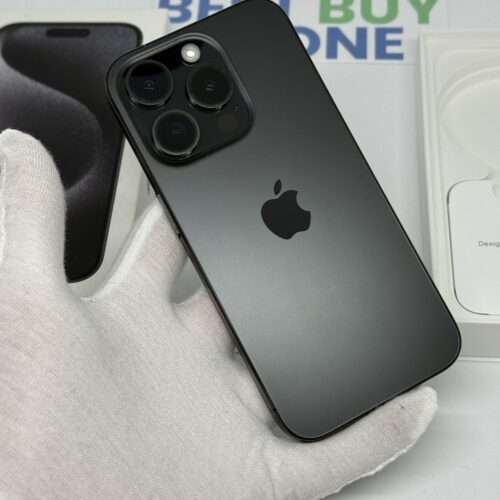 iPhone 15 Pro 256GB zwart /zeer net /100% batt /garantie