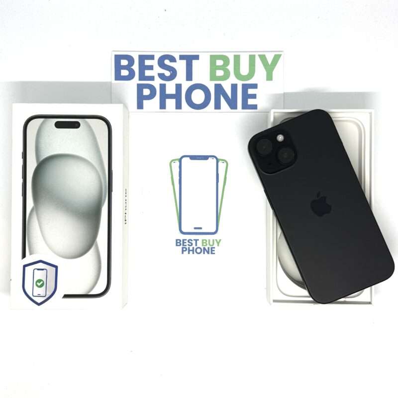 iPhone 15 128GB zwart /100% batt /kras vrij scherm /garantie