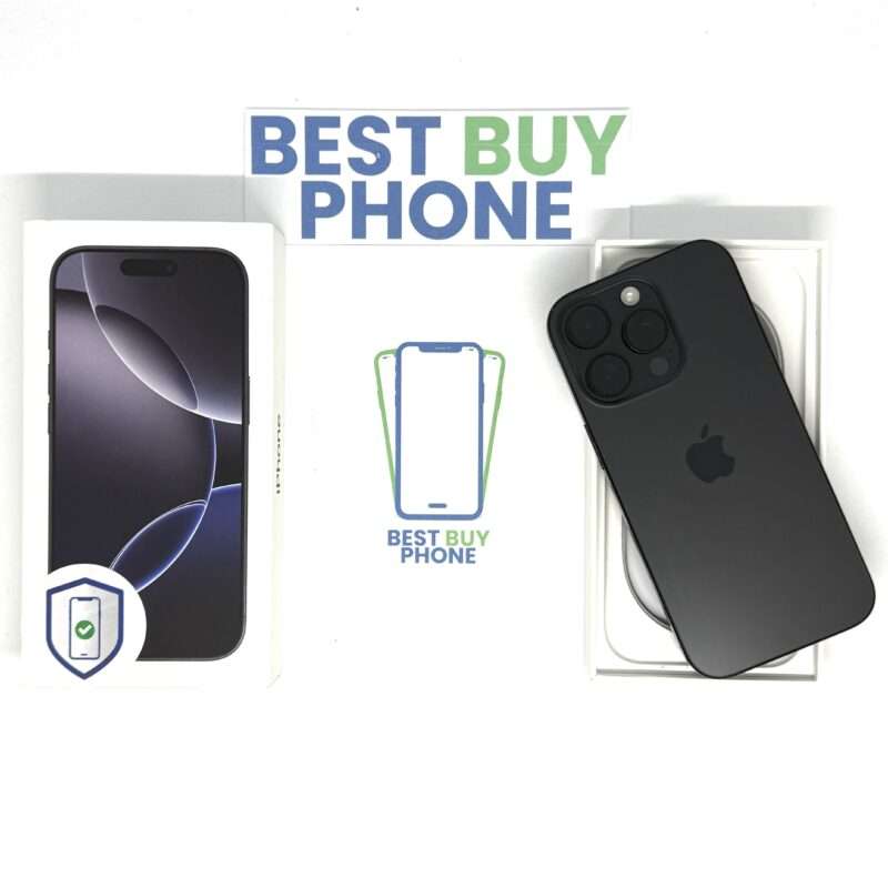iPhone 16 Pro 128GB zwart /krasvrij /98% batt /garantie