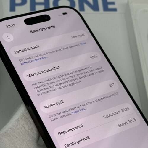 IMG_1437 iPhone 16 Pro 128GB zwart /krasvrij /98% batt /garantie