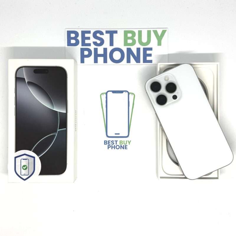 iPhone 16 Pro 128GB zilver /krasvrij /94% batt /garantie