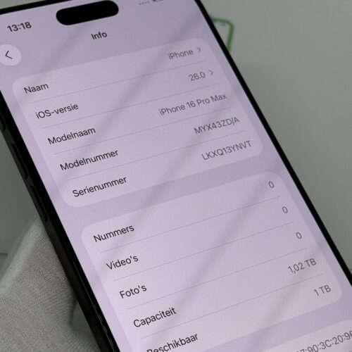 IMG_1449 iPhone 16 Pro Max 1TB zwart /licht gebruikt /100% batt /garantie