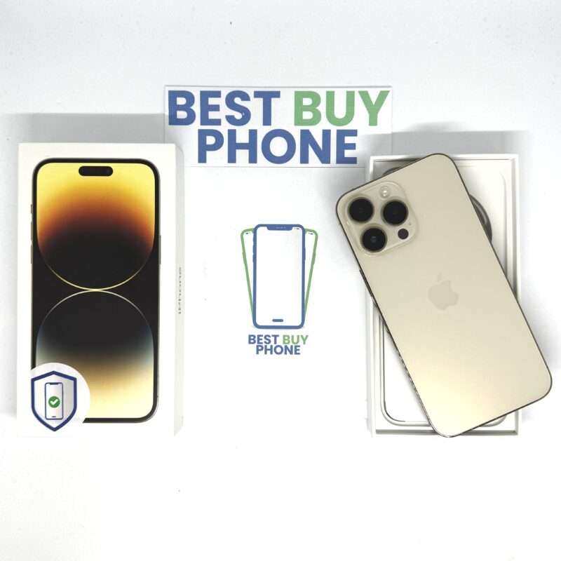 iPhone 14 Pro Max 128GB goud /kras vrij glas /89% batt /garantie