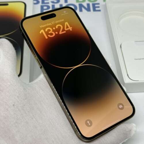 IMG_1460 iPhone 14 Pro Max 128GB goud /kras vrij glas /89% batt /garantie