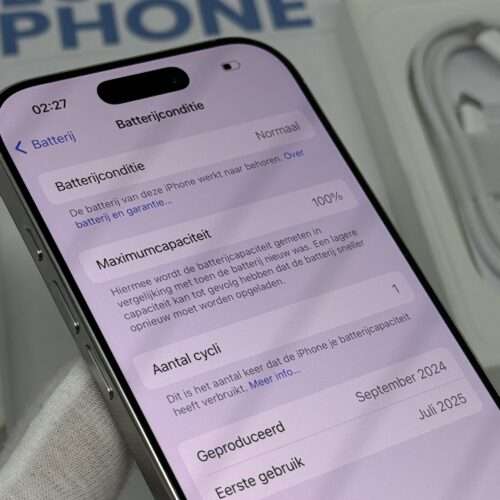 IMG_1483 iPhone 16 Pro 256GB wit /E-sim /ongebruikt + 12 maanden garantie