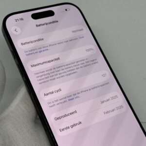 iPhone 16 Pro 256GB zwart /100% batt /kras vrij scherm /garantie