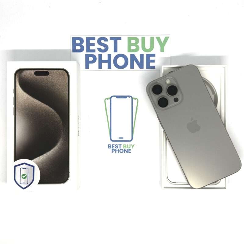 iPhone 15 Pro Max 256GB naturel /kras vrij /90% batt /garantie