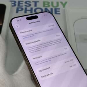 IMG_2129 iPhone 16 Pro Max 256GB goud /krasvrij /100% batt /garantie