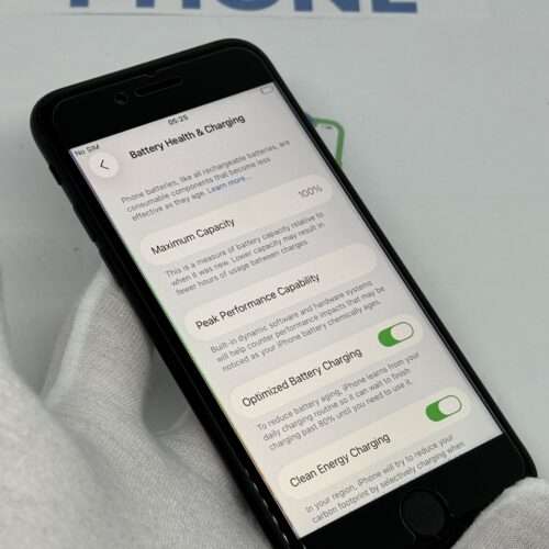 iPhone SE 2022 128GB zwart /kras vrij /100% batt /garantie