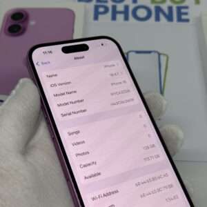 IMG_3139 iPhone 16 128GB roze /licht gebruikt /98% batt /garantie