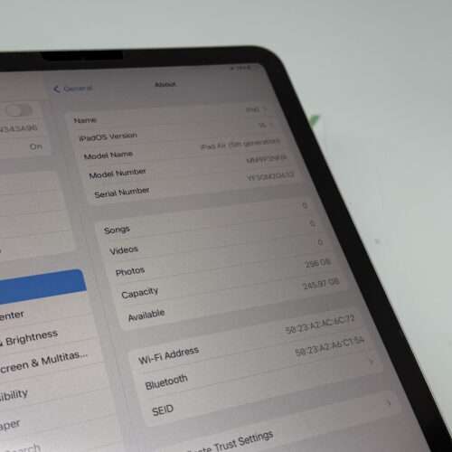 iPad Air 5e M1 256GB starlight /krasvrij glas /91% batt /garantie