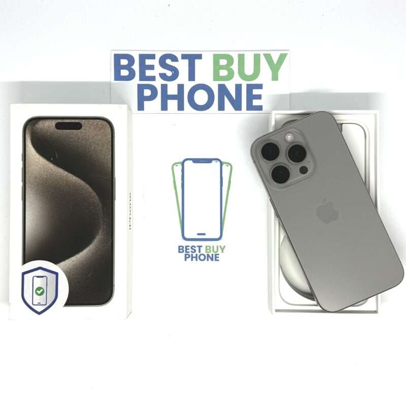 iPhone 15 Pro 128GB naturel /krasvrij /89% batt /garantie