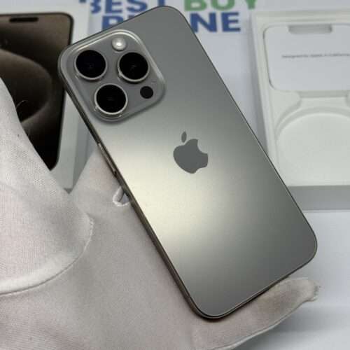 iPhone 15 Pro 128GB naturel /krasvrij /89% batt /garantie