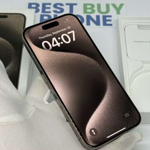 iPhone 15 Pro 128GB naturel /krasvrij /89% batt /garantie