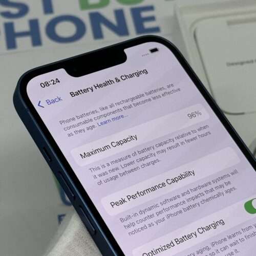 iPhone 13 128GB blauw /krasvrij /96% batt /garantie