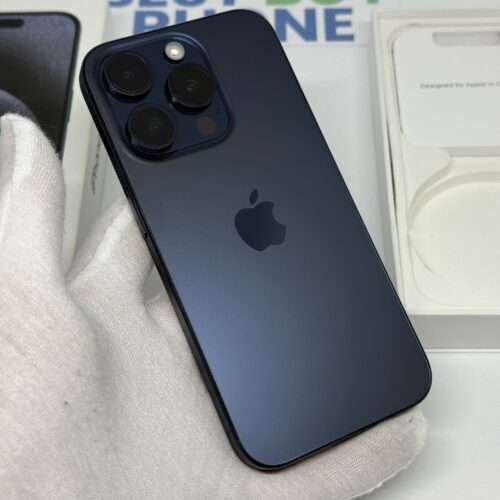 iPhone 15 Pro 128GB blauw /krasvrij glas /89% batt /garantie