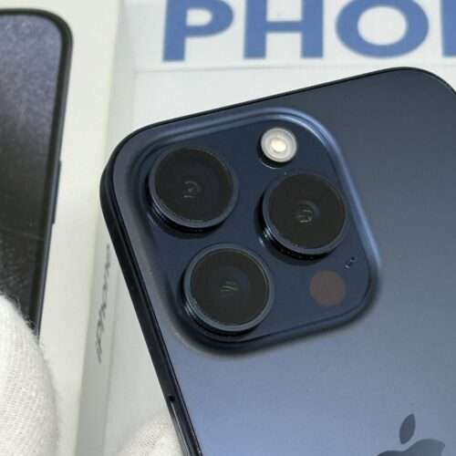 iPhone 15 Pro 128GB blauw /krasvrij glas /89% batt /garantie