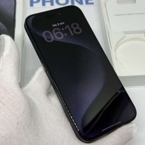 iPhone 15 Pro 128GB blauw /krasvrij glas /89% batt /garantie