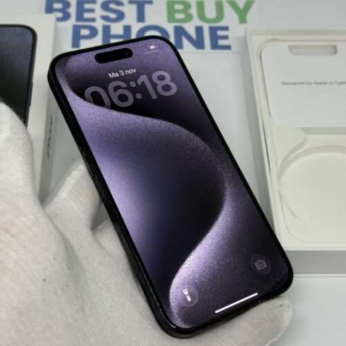 iPhone 15 Pro 128GB blauw /krasvrij glas /89% batt /garantie