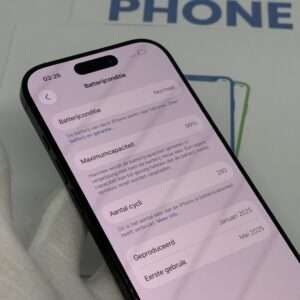 iPhone 16 Pro 128GB zwart /krasvrij /99% batt /garantie